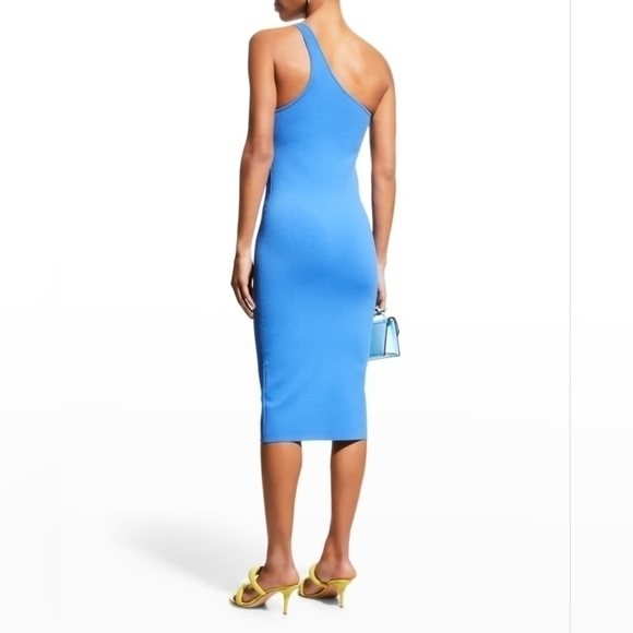 A.L.C. Colby One-Shoulder Blue Sheath Dress Size L Large - Picture 4 of 8